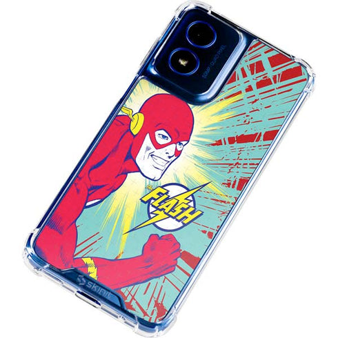 DC Comics The Flash Classic Art Smile Blast Moto G 5G (2024) Clear Case